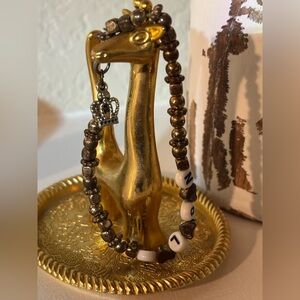 NOLA Crown Charm Beaded Bracelet